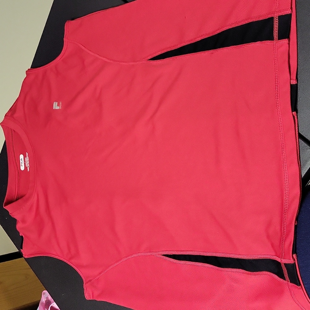 Fila Red and Black Sport Tank Top